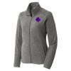 Women's Heather Microfleece Full Zip Jacket Thumbnail