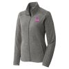 Women's Heather Microfleece Full Zip Jacket Thumbnail